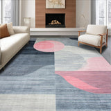 Ultra Soft Area Rug, Non Slip, Stain Resistant, Washable Area Rugs for Living Room, Bedroom, Abstract Soft Grey-Pink Aesthetic(Gray)