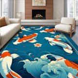 Ultra Soft Area Rug, Non Slip, Stain Resistant, Washable Area Rugs for Living Room, Bedroom, Rustic Underwater Aesthetic(Blue)