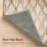 Ultra Soft Area Rug, Non Slip, Stain Resistant, Washable Area Rugs for Living Room, Bedroom, Modern Rustic Textural Appeal(Beige)