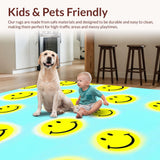 Ultra Soft Area Rug, Non Slip, Stain Resistant, Washable Area Rugs for Living Room, Bedroom, Dynamic Youthful Joyful Aesthetic(Blue)