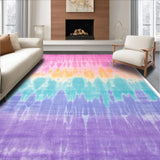 Ultra Soft Area Rug, Non Slip, Stain Resistant, Washable Area Rugs for Living Room, Bedroom, Playful Pastel Cloud Motif(Pink)
