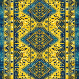 Ultra Soft Area Rug, Non Slip, Stain Resistant, Washable Area Rugs for Living Room, Bedroom, Geometric Boho Yellow Living Room Non-Slip Rug(Yellow)