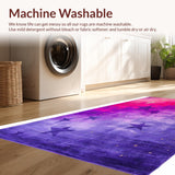 Ultra Soft Area Rug, Non Slip, Stain Resistant, Washable Area Rugs for Living Room, Bedroom, Chic Ombre Starburst Illusion(Purple)