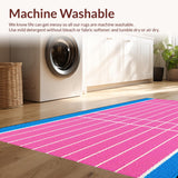 Ultra Soft Area Rug, Non Slip, Stain Resistant, Washable Area Rugs for Living Room, Bedroom, Playful Pastel Hopscotch Aesthetic(Pink)