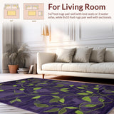 Ultra Soft Area Rug, Non Slip, Stain Resistant, Washable Area Rugs for Living Room, Bedroom, Contemporary Tiled Color Burst(Purple)