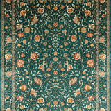 Ultra Soft Area Rug, Non Slip, Stain Resistant, Washable Area Rugs for Living Room, Bedroom, Botanical Shaggy Earthy Charm(Green)