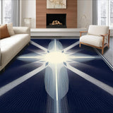 Ultra Soft Area Rug, Non Slip, Stain Resistant, Washable Area Rugs for Living Room, Bedroom, Area Rug Gripper Pads Non Slip Carpet Tape Washable Reusable Count(Blue)