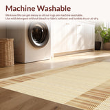 Ultra Soft Area Rug, Non Slip, Stain Resistant, Washable Area Rugs for Living Room, Bedroom, Stylish Cozy Layered Texture(Beige)