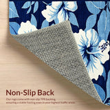 Ultra Soft Area Rug, Non Slip, Stain Resistant, Washable Area Rugs for Living Room, Bedroom, Rustic Surf-Inspired Aesthetic(Blue)