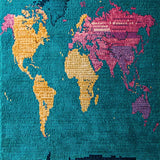 Ultra Soft Area Rug, Non Slip, Stain Resistant, Washable Area Rugs for Living Room, Bedroom, World Map Multicolor Bedroom Meditation Carpet(Blue)