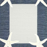 Ultra Soft Area Rug, Non Slip, Stain Resistant, Washable Area Rugs for Living Room, Bedroom, Rustic Oceanic Stripe Fusion(Blue)