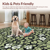 Striking Monochrome Plant Motif(Black)