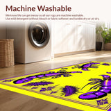 Ultra Soft Area Rug, Non Slip, Stain Resistant, Washable Area Rugs for Living Room, Bedroom, Whimsical Seasonal Celebration Design(Yellow)