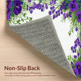 Ultra Soft Area Rug, Non Slip, Stain Resistant, Washable Area Rugs for Living Room, Bedroom, Elegant Geometric Color Fusion(Purple)