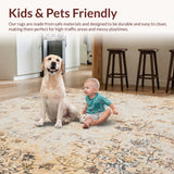 Ultra Soft Area Rug, Non Slip, Stain Resistant, Washable Area Rugs for Living Room, Bedroom, Beige Brown Area Distressed Floral(Beige)