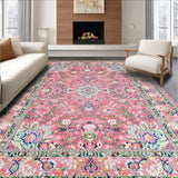 Whimsical Pink Green Tiled Design(Pink)