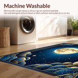 Ultra Soft Area Rug, Non Slip, Stain Resistant, Washable Area Rugs for Living Room, Bedroom, Colorful Galaxy Dreamscape Theme(Blue)