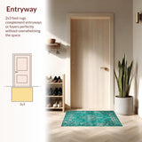 Ultra Soft Area Rug, Non Slip, Stain Resistant, Washable Area Rugs for Living Room, Bedroom, Serene Green Tiled Aesthetic(Green)