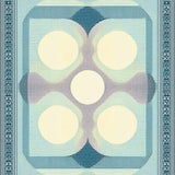 Ultra Soft Area Rug, Non Slip, Stain Resistant, Washable Area Rugs for Living Room, Bedroom, Serene Neutral Geometric Waves(Blue)