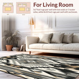 Ultra Soft Area Rug, Non Slip, Stain Resistant, Washable Area Rugs for Living Room, Bedroom, Mesa Vista Geometric Area With Authentic Tribal Artistry(Gray)