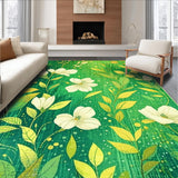 Ultra Soft Area Rug, Non Slip, Stain Resistant, Washable Area Rugs for Living Room, Bedroom, Charming Soft Pastel Accents(Green)
