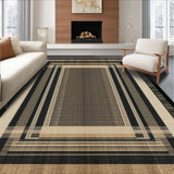 Farmhouse Striped Entrance Layered Doormat Porch Welcome Mat(Beige)