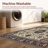 Ultra Soft Area Rug, Non Slip, Stain Resistant, Washable Area Rugs for Living Room, Bedroom, Rustic Round Boho Area Natural Jute Placemat(Ivory)