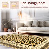 Ultra Soft Area Rug, Non Slip, Stain Resistant, Washable Area Rugs for Living Room, Bedroom, Minimalist Earthy Animal Style(Beige)