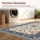 Artistic Floral Motif in Blue(Ivory)