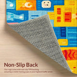 Ultra Soft Area Rug, Non Slip, Stain Resistant, Washable Area Rugs for Living Room, Bedroom, Ocean Buddies Learning Rug: Number & Shape Kids Play Carpet(Blue)