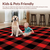 Cozy Black White Check(Red)