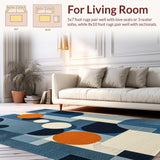 Ultra Soft Area Rug, Non Slip, Stain Resistant, Washable Area Rugs for Living Room, Bedroom, Luxurious 3D Bubble Aesthetic(Blue)