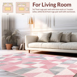 Contemporary Plush Geometrics(Pink)