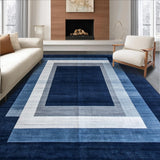 Ultra Soft Area Rug, Non Slip, Stain Resistant, Washable Area Rugs for Living Room, Bedroom, Stylish Blue Tone Canvas(Blue)