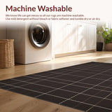 Ultra Soft Area Rug, Non Slip, Stain Resistant, Washable Area Rugs for Living Room, Bedroom, Urban Stylish Plaid Visual Harmony(Brown)
