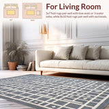 Ultra Soft Area Rug, Non Slip, Stain Resistant, Washable Area Rugs for Living Room, Bedroom, Playful Dog Themed Whimsical Style(Gray)