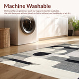 Elegant Geometric Black and Ivory Motif(Gray)