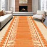 Ultra Soft Area Rug, Non Slip, Stain Resistant, Washable Area Rugs for Living Room, Bedroom, Contemporary Plush Orange Aesthetic(Orange)