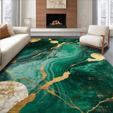 Elegant Gold Swirl Abstract Art(Green)