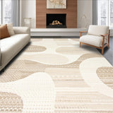 Ultra Soft Area Rug, Non Slip, Stain Resistant, Washable Area Rugs for Living Room, Bedroom, Durable Beige Half Moon Kitchen With Surface(Beige)