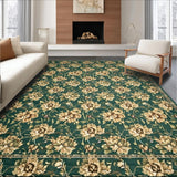 Ultra Soft Area Rug, Non Slip, Stain Resistant, Washable Area Rugs for Living Room, Bedroom, Rustic Area Abstract Floral Design(Blue)