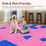 Ultra Soft Area Rug, Non Slip, Stain Resistant, Washable Area Rugs for Living Room, Bedroom, Radiant Soft-Hued Interactive Pattern(Pink)