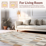 Ultra Soft Area Rug, Non Slip, Stain Resistant, Washable Area Rugs for Living Room, Bedroom, Shower Large Non Slip Bath Mat(Beige)