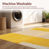 Ultra Soft Area Rug, Non Slip, Stain Resistant, Washable Area Rugs for Living Room, Bedroom, Modern Eclectic Entryway Stain-Resistant Carpet(Yellow)