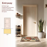 Ultra Soft Area Rug, Non Slip, Stain Resistant, Washable Area Rugs for Living Room, Bedroom, Rustic Trout Entryway Braided Jute Rug(Beige)