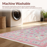 Ultra Soft Area Rug, Non Slip, Stain Resistant, Washable Area Rugs for Living Room, Bedroom, Contemporary Soft Toned Medallion(Gray)