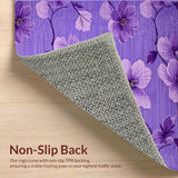 Ultra Soft Area Rug, Non Slip, Stain Resistant, Washable Area Rugs for Living Room, Bedroom, Vibrant Three-Dimensional Blossom(Purple)