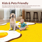 Ultra Soft Area Rug, Non Slip, Stain Resistant, Washable Area Rugs for Living Room, Bedroom, Joyful Soft Playful Look(Yellow)