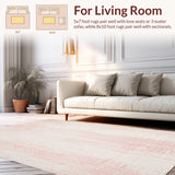 Ultra Soft Area Rug, Non Slip, Stain Resistant, Washable Area Rugs for Living Room, Bedroom, Modern Farmhouse Kitchen Absorbent Runner(Ivory)