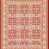 Ultra Soft Area Rug, Non Slip, Stain Resistant, Washable Area Rugs for Living Room, Bedroom, Trellis Red/Beige Square Area(Red)